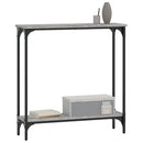 konsolbord 75x22,5x75 cm konstrueret træ grå sonoma-eg