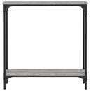 konsolbord 75x22,5x75 cm konstrueret træ grå sonoma-eg