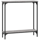 konsolbord 75x22,5x75 cm konstrueret træ grå sonoma-eg
