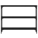 konsolbord 100x22,5x75 cm konstrueret træ sort