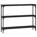 konsolbord 100x22,5x75 cm konstrueret træ sort