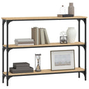 konsolbord 100x22,5x75 cm konstrueret træ sonoma-eg