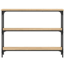 konsolbord 100x22,5x75 cm konstrueret træ sonoma-eg