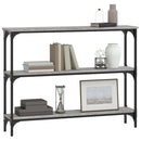 konsolbord 100x22,5x75 cm konstrueret træ grå sonoma-eg