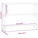 konsolbord 100x22,5x75 cm konstrueret træ grå sonoma-eg