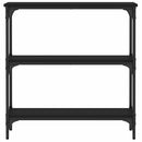 konsolbord 75x22,5x75 cm konstrueret træ sort
