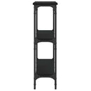 konsolbord 75x22,5x75 cm konstrueret træ sort