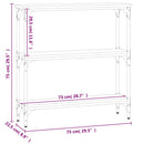 konsolbord 75x22,5x75 cm konstrueret træ sort