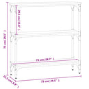 konsolbord Sonoma eg 75x22,5x75 cm konstrueret træ