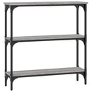 konsolbord 75x22,5x75 cm konstrueret træ grå sonoma-eg