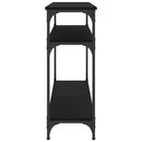 konsolbord 100x29x75 cm konstrueret træ sort