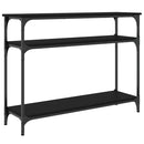 konsolbord 100x29x75 cm konstrueret træ sort