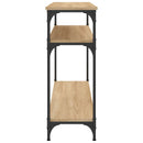konsolbord 100x29x75 cm konstrueret træ sonoma-eg