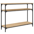 konsolbord 100x29x75 cm konstrueret træ sonoma-eg