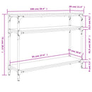 konsolbord 100x29x75 cm konstrueret træ sonoma-eg