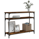 konsolbord 100x29x75 cm konstrueret træ røget egetræsfarve