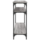 konsolbord 100x29x75 cm konstrueret træ grå sonoma-eg