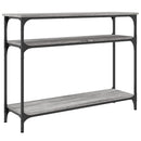 konsolbord 100x29x75 cm konstrueret træ grå sonoma-eg