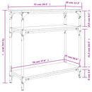 konsolbord 75x29x75 cm konstrueret træ sonoma-eg