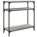 konsolbord 75x29x75 cm konstrueret træ grå sonoma-eg