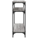 konsolbord 75x29x75 cm konstrueret træ grå sonoma-eg