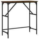 konsolbord 75x32x75 cm konstrueret træ røget egetræsfarve