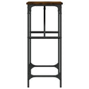 konsolbord 75x32x75 cm konstrueret træ røget egetræsfarve