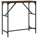 konsolbord 75x32x75 cm konstrueret træ røget egetræsfarve