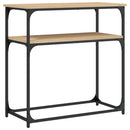 konsolbord 75x35,5x75 cm konstrueret træ sonoma-eg