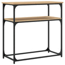 konsolbord 75x35,5x75 cm konstrueret træ sonoma-eg