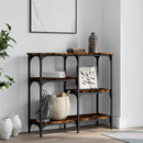 konsolbord 80x29x75 cm konstrueret træ røget egetræsfarve