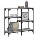 konsolbord 80x29x75 cm konstrueret træ grå sonoma-eg