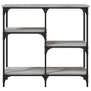 konsolbord 80x29x75 cm konstrueret træ grå sonoma-eg