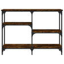 konsolbord 102x29x75 cm konstrueret træ røget egetræsfarve
