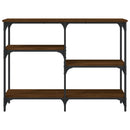 konsolbord 102x29x75 cm konstrueret træ brun egetræ