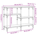 konsolbord 102x29x75 cm konstrueret træ brun egetræ
