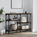 konsolbord 102x29x75 cm konstrueret træ brun egetræ