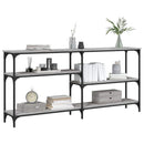 konsolbord 160x29x75 cm konstrueret træ grå sonoma-eg