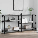 konsolbord 160x29x75 cm konstrueret træ grå sonoma-eg