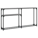 konsolbord 145x22,5x75 cm konstrueret træ grå sonoma-eg