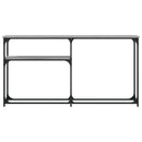 konsolbord 145x22,5x75 cm konstrueret træ grå sonoma-eg
