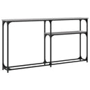konsolbord 145x22,5x75 cm konstrueret træ grå sonoma-eg