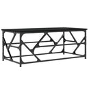 sofabord 100x50x40 cm konstrueret træ sort