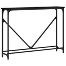 konsolbord 102x22,5x75 cm konstrueret træ sort