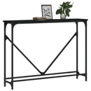 konsolbord 102x22,5x75 cm konstrueret træ sort