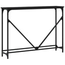 konsolbord 102x22,5x75 cm konstrueret træ sort