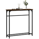 konsolbord 75x19,5x75 cm konstrueret træ røget egetræsfarve
