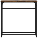 konsolbord 75x19,5x75 cm konstrueret træ røget egetræsfarve