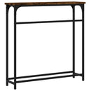 konsolbord 75x19,5x75 cm konstrueret træ røget egetræsfarve