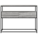 konsolbord 100x40x75 cm konstrueret træ grå sonoma-eg